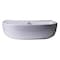 Alfi Brand ALFI brand AB110 20" White D-Bowl Porcelain Wall Mount Bath Sink AB110 - alternate 6